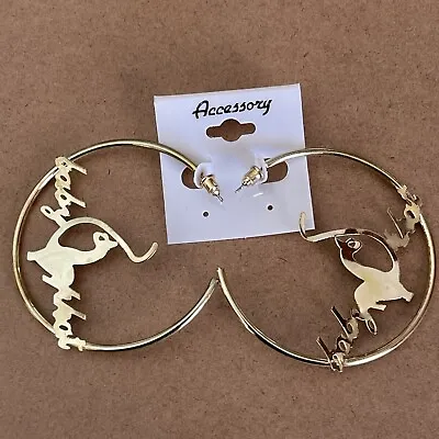 Baby Phat Hoop Earrings Gold Color: Great Condition Vintage Early 2000’s • $15.90