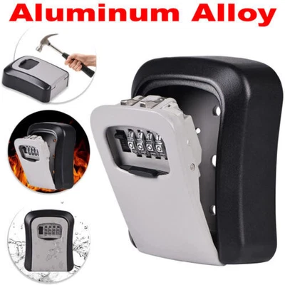 £8.99 • Buy Key Safe Box 4 Digit Wall Mounted Outdoor High Security Code Lock-Storage