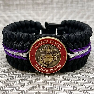 Purple Heart Marine Corps Bracelet • $48