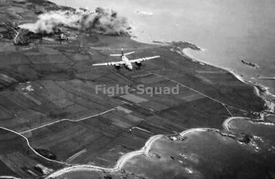 WW2 Picture Photo Auderville France 1944 B-26 Marauder After Bomber Strike 2436 • $4.59