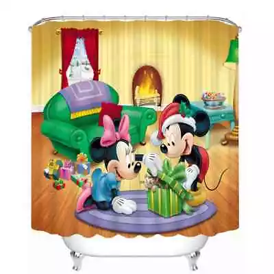 The Cute Mickey Mouse 3D Shower Curtain Polyester Bathroom Decor  Waterproof • $22.23