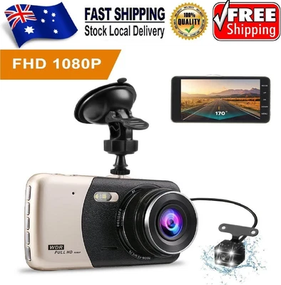 $64.99 • Buy Dual Dash Cam Front And Rear Camera G-sensor 1080P FHD Car DVR Recorder