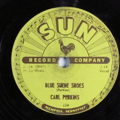 $8 • Buy Rockabilly 78 CARL PERKINS Blue Suede Shoes SUN 234 V+ HEAR 785