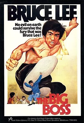 Film Magazine Advert The Big Boss Bruce Lee Ad For The Original Video Release • £5