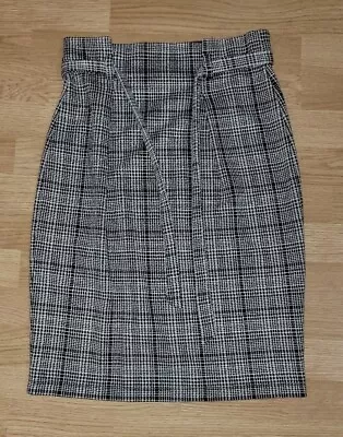 Max Edition Women's Black & White Check Plaid Pencil Career Skirt S Small • $6.30