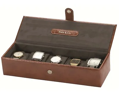 Mele And Co Brown Men's Liam Five Watch Box MC1558  • £34.95