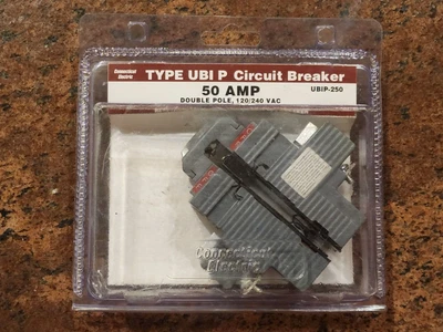 $45.95 • Buy Connecticut Electric UBIP-250 50A 2-Pole Pushmatic Replacement Circuit Breaker