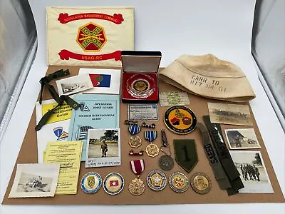 UNITED STATES MILITARY JUNK DRAWER LOT WWII To Modern Patches Challenge Coins • $9.95