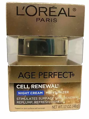 Loreal Age Perfect Cell Renewal Night Cream Moisturizer 1.7oz Distressed Box • $22.98