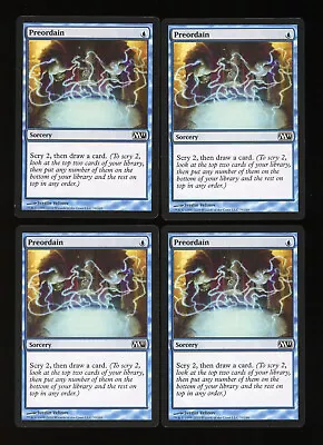 4x MTG M11 PREORDAIN Sorcery NM Playset 2011 Core Set EDH Blue Staple • $8.99