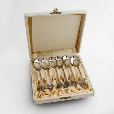 Anitra Demitasse Spoons Set Magnus Aase 830 Standard Silver Norway Boxed • $216