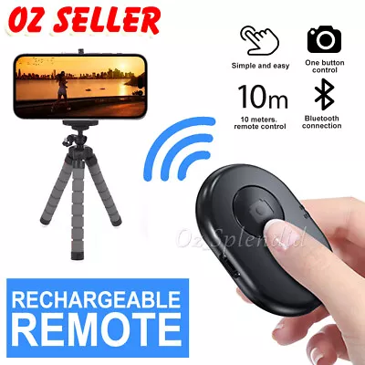 Wireless Bluetooth Remote Control Camera Shutter For IPhone X IPad Samsung S22 • $8.95