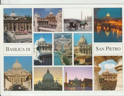 Rome Italy -  St Peter's Basilica Multiview Colour Postcard • £1.50
