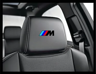 5x BMW M Black Logo Headrest Car Seat Decal Badge Sticker Performance Motorsport • $19.62