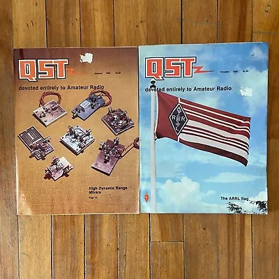 QST Magazine Lot Of 2 1980-81 Amateur Radio ARRL Flag High Dynamic Range Mixers • $24.90