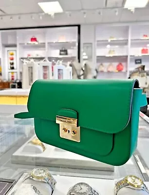 Michael Kors Sloan Editor Leather Shoulder Bag -Palmetto Green • $85