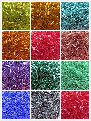 500 - 1000pcs Bugle Beads 59 Colour Jewellery Craft Making • £2.99