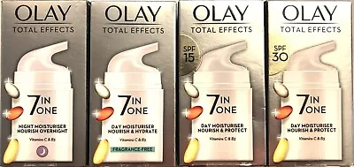 OLAY TOTAL EFFECTS 7 In ONE Anti-Ageing Moisturiser-SPF NIGHT FRAGRANCE FREE • £10.99