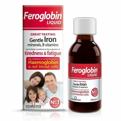 £2.99 • Buy Vitabiotics Feroglobin Liquid - 200ml Exp Date 01 2024