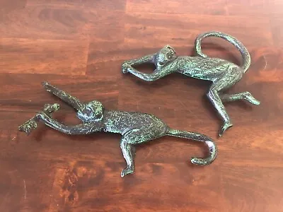 Lot Of 2 Vintage Berkeley Forge Green Metal Monkey's Cast Iron Home Decor 8  • $24.99