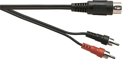 Electrovision 1.2m 5 Pin DIN Plug To 2 X Phono Male Audio Cable Lead Wire • £2.99