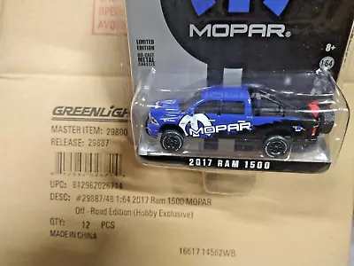 Greenlight Mopar 2017 RAM 1500 Exclusive  1/64 Diecast 29887 Pickup Truck • $14.99