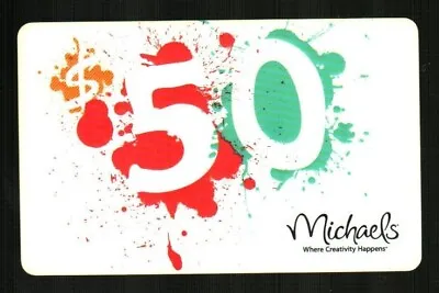 MICHAELS Splashes Of Paint ( 2013 ) Gift Card ( $0 - NO VALUE ) • $2.50