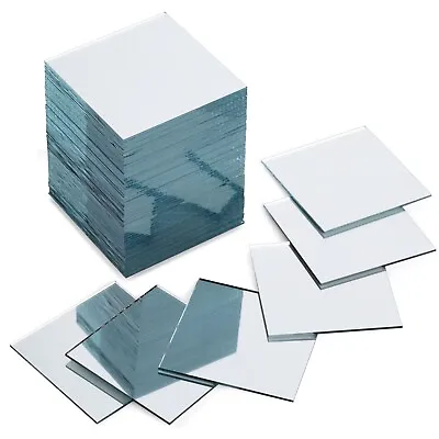 60Pcs Craft Square Mirror Mosaic Tiles 2  For DIY Projects Crafts Decorations • $14.89
