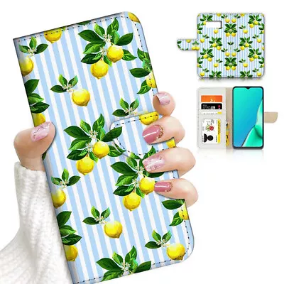 ( For Samsung S7 ) Wallet Flip Case Cover AJ23734 Lemon • $12.99