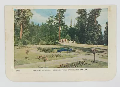 Harding Memorial Stanley Park Vancouver Canada Folding Letter Card Folkard 1929 • $9.74