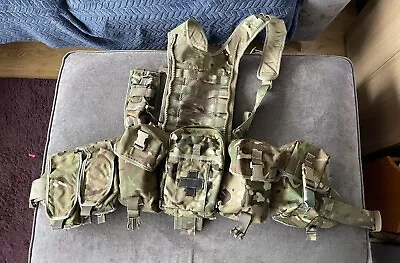 British Army Issue Mtp Virtus Molle Hip Pad Belt & Yoke Medium Full Set • £51