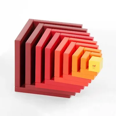 Original Naef Cella Red Wooden Toy Creative Cube Game Montessori Peer Clahsen • $380