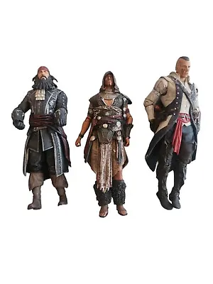 3 Assassins Creed McFarlane Action Figures Tabai Edward Teach Blackbeard Connor • $29.99