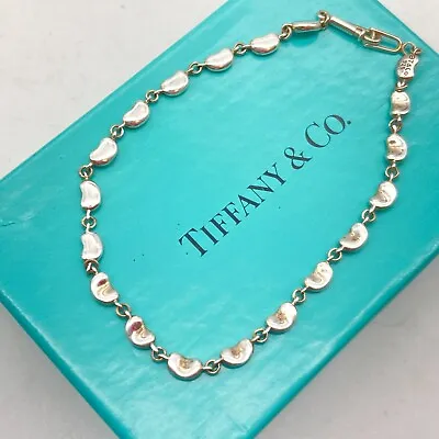 Tiffany & Co Vintage Elsa Peretti 19 Beans Charm Silver 925 W/b&p 6 3/4  4.5g • $328