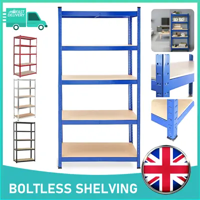 £25.99 • Buy 5 Tier Garage Shelves Shelving Unit Racking Boltless Heavy Duty Storage Shelf UK