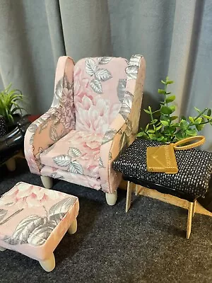 Chair And Ottoman Barbie -style Handmade Furniture 1/6th Scale • $33.99