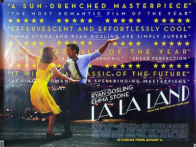 La La Land ORIGINAL UK Cinema One Sheet Poster • £155