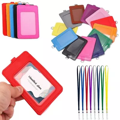 £1.89 • Buy ID Holder Double Side School Work Office ID Card Identity Badge Holder & Lanyard