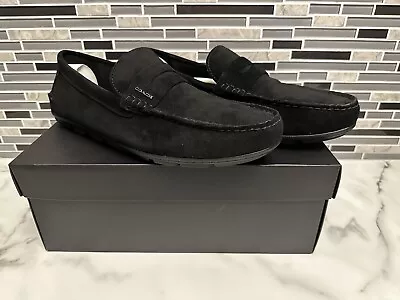 Men’s COACH Mott Driver Black Suede Size 10.5 FG2985-229207 $228 • $59.99