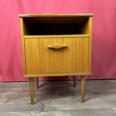 £89.99 • Buy Mid Century Retro Bedside Table Drawer Side Table Danish Style