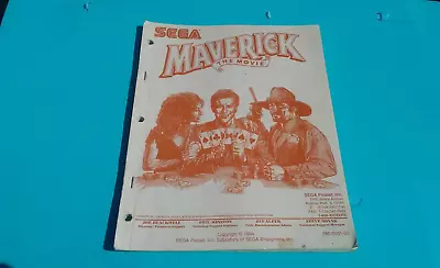 MAVERICK Sega PINBALL W/SCHEMATICS-Orig. Manual-L@@K! • $41.75