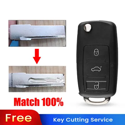 [CUT TO YOUR CAR] 3 Buttons Flip Key Case For VW Volkswagen Golf MK5 2004 - 2009 • $9.99