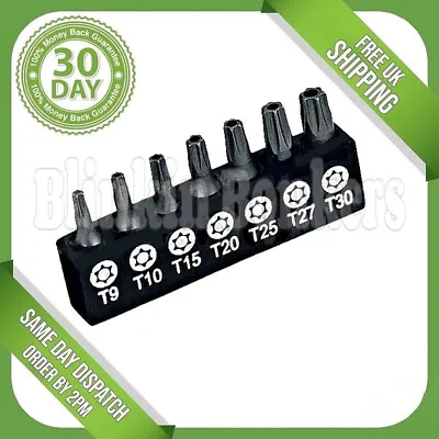 7pc Torx Star Security Bit Set Screwdriver Power Drive With Hole Tamperproof Uk • £3.69