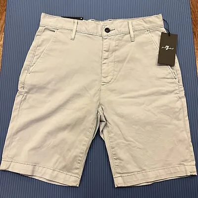 New 7 For All Mankind Seven Mens Faded Light Blue 29 Chino Short 9 Inch Inseam • $24.99