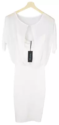 GUESS BY MARCIANO Dress Women's XS Short Sleeve White Stretch Fitted • $40.35