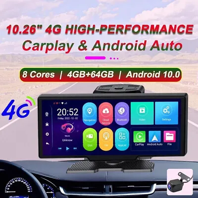 Car Dashboard Carplay&Android Auto Dash Camera Android 10 Rearview Mirror DVR  • $174.30