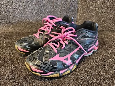 Mizuno Women Wave Lightning RX3 Volleyball Sneaker Shoes Pink Black Size 7.5 • $32