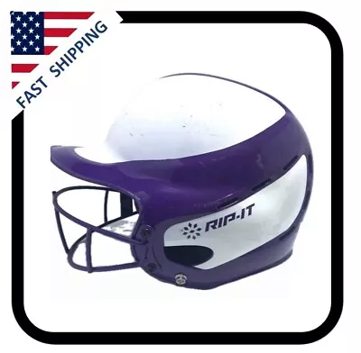 Rip-It Vision Pro Softball Batting Helmet Purple/White Size S/M 6-6 7/8 • $39