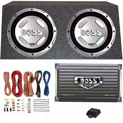 BOSS AUDIO CX122 12  1400W Car Power Subwoofers Sub+Mono Amplifier+ Amp Kit+Box • $246.99