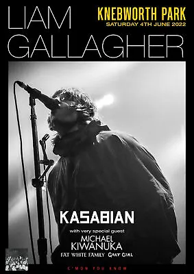 £4 • Buy LIAM GALLAGHER Knebworth 2022 Poster  260gsm Various Sizes